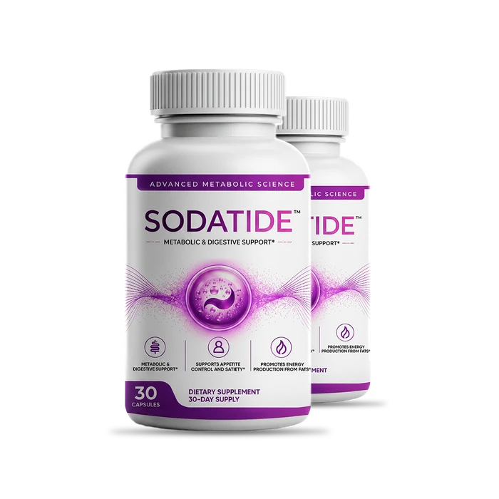 SodaTide digestive and metabolic support capsule bottle